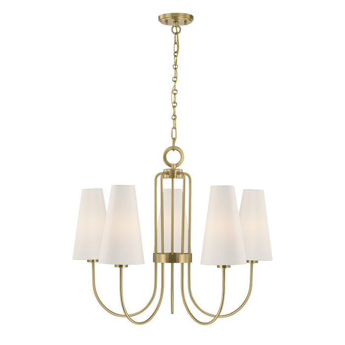 Savoy House - 1-4703-5-322 - Five Light Chandelier - Wilkes - Warm Brass