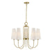 Savoy House - 1-4703-5-322 - Five Light Chandelier - Wilkes - Warm Brass