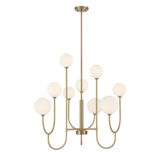 Chester Nine Light Chandelier Noble Brass