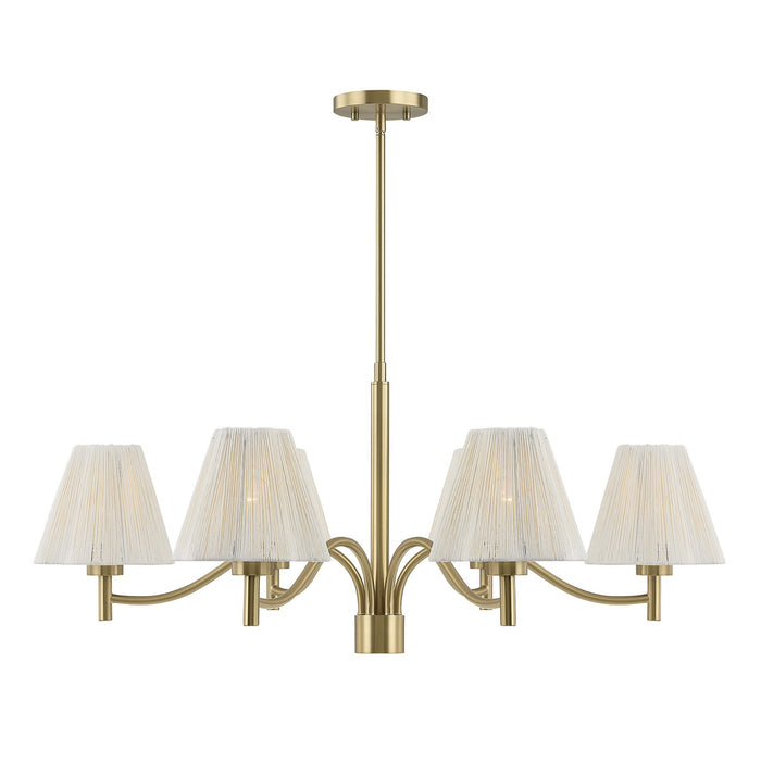 Savoy House - 1-6084-6-127 - Six Light Chandelier - Rosa - Noble Brass