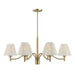 Savoy House - 1-6084-6-127 - Six Light Chandelier - Rosa - Noble Brass