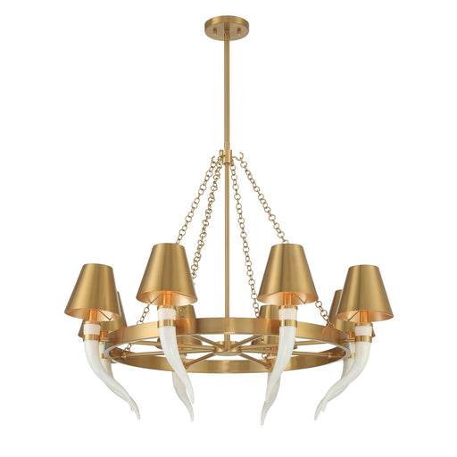 Savoy House - 1-6306-8-322 - Eight Light Chandelier - Hearne - Warm Brass