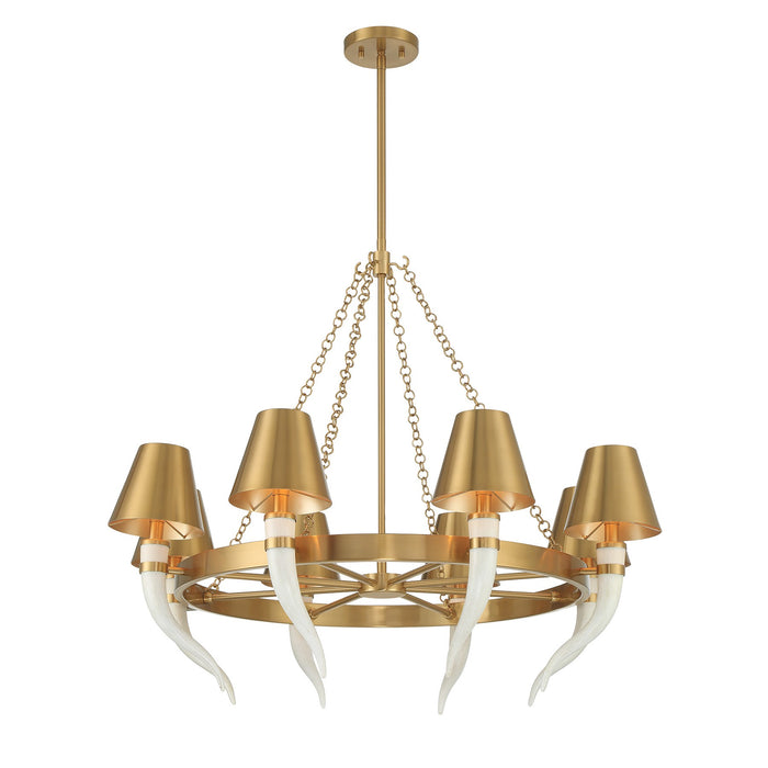 Savoy House - 1-6306-8-322 - Eight Light Chandelier - Hearne - Warm Brass