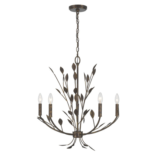 Laska Five Light Chandelier Enchanted Bronze