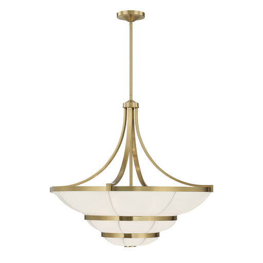 Constantine Four Light Chandelier Warm Brass