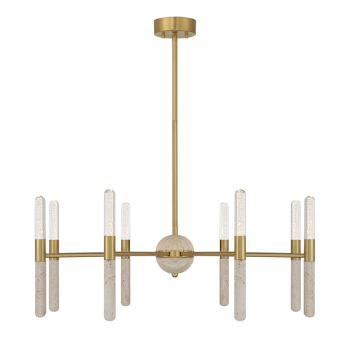 Linden LED Chandelier Warm Brass