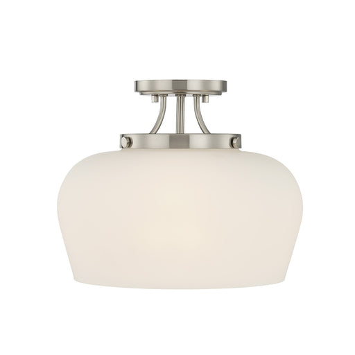 Octave Three Light Semi-Flush Mount Satin Nickel