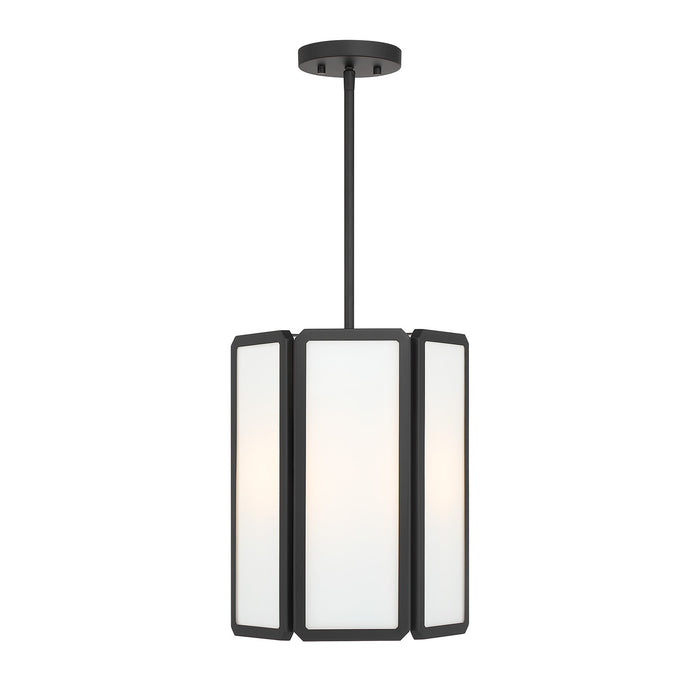 Savoy House - 7-1700-3-89 - Three Light Pendant - Leeds - Matte Black