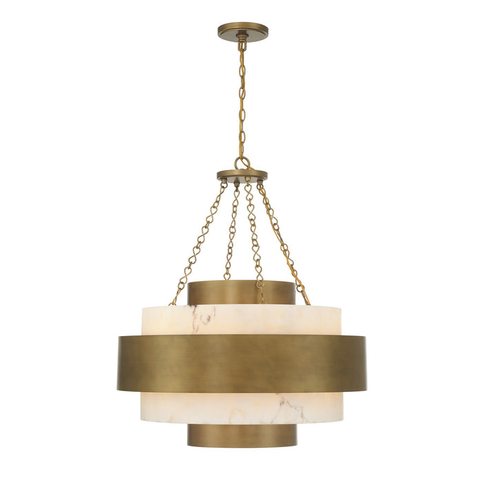 Savoy House - 7-3091-6-339 - Six Light Pendant - Davenport - Antique Patina