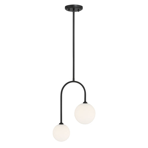 Chester Two Light Pendant Matte Black
