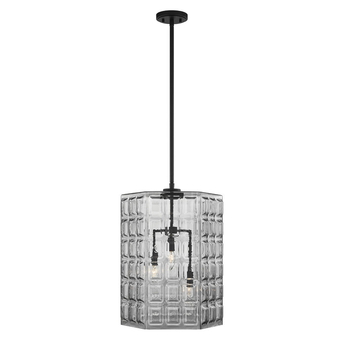 Savoy House - 7-6209-3-89 - Three Light Pendant - Reddick - Matte Black