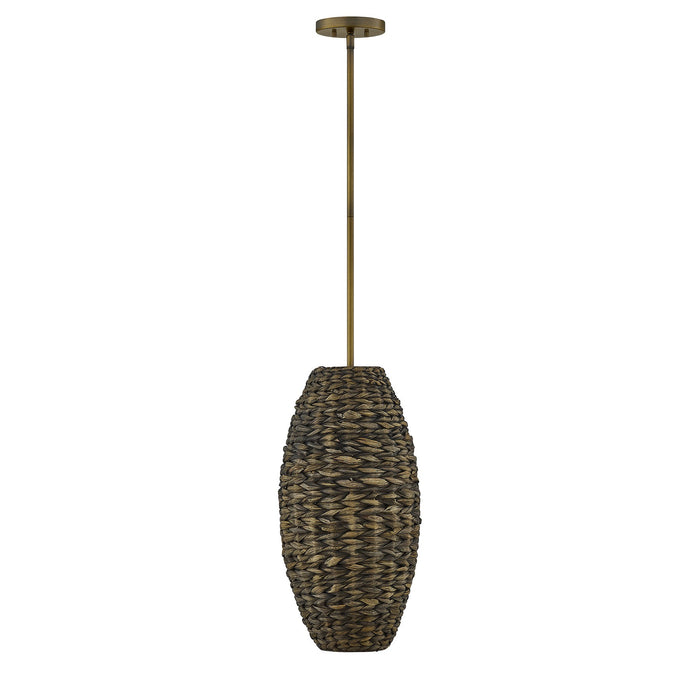 Savoy House - 7-8416-1-220 - One Light Pendant - Tierra Brisa - Riviera Brass