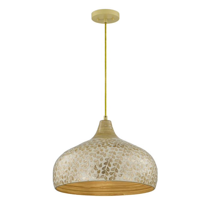 Savoy House - 7-9877-1-336 - One Light Pendant - Kemp - Ivory/Gold Shell