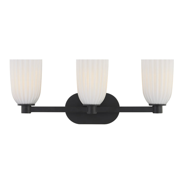 Savoy House - 8-1245-3-BK - Three Light Bathroom Vanity - Baldwin - Matte Black