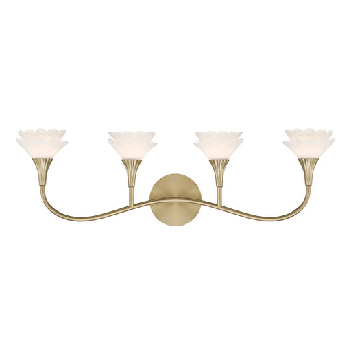Savoy House - 8-5081-4-127 - Four Light Bathroom Vanity - Florena - Noble Brass