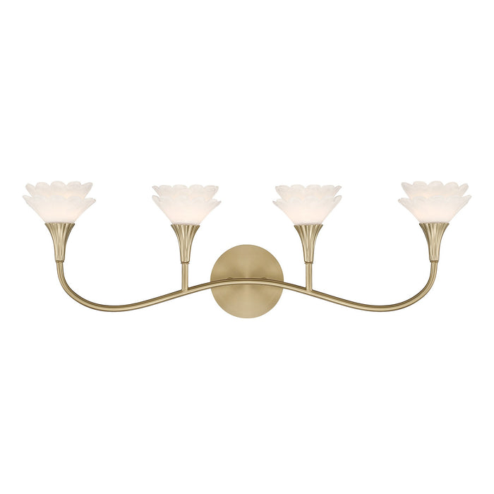 Savoy House - 8-5081-4-127 - Four Light Bathroom Vanity - Florena - Noble Brass