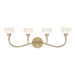 Savoy House - 8-5081-4-127 - Four Light Bathroom Vanity - Florena - Noble Brass