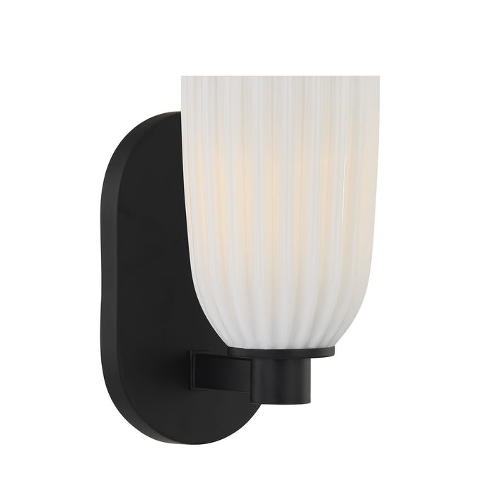 Savoy House - 9-1245-1-BK - One Light Wall Sconce - Baldwin - Matte Black