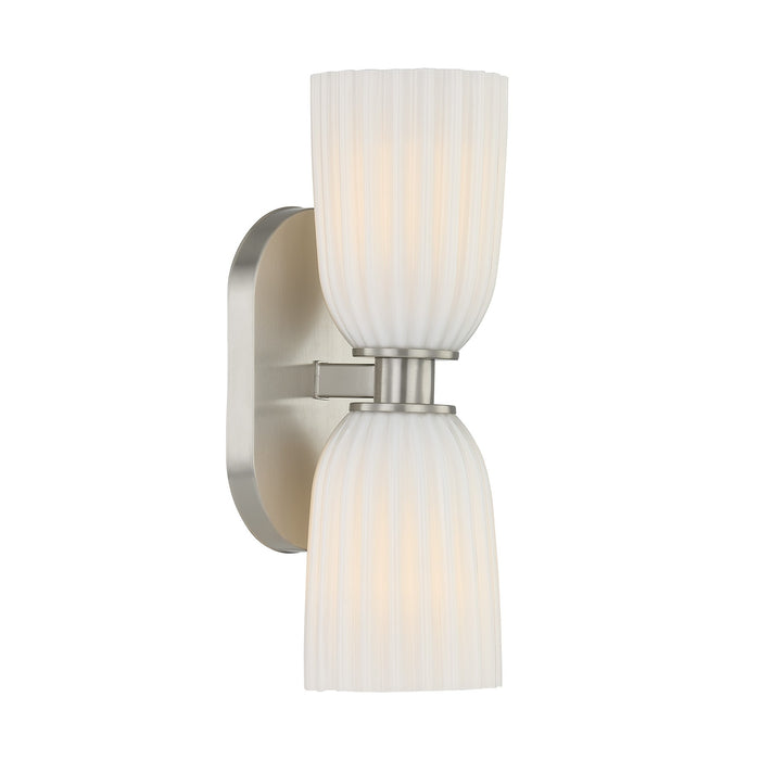 Savoy House - 9-1245-2-SN - Two Light Wall Sconce - Baldwin - Satin Nickel