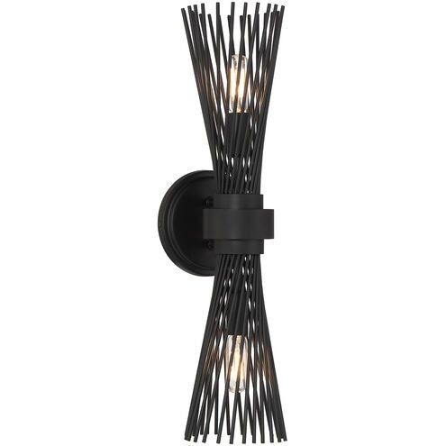 Longfellow Two Light Wall Sconce Matte Black