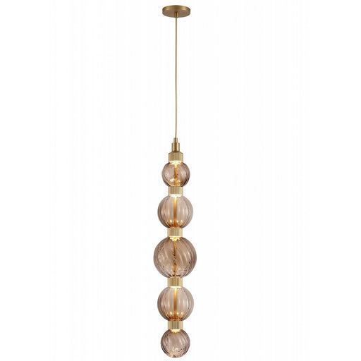 Zayna LED Pendant Aged Brass
