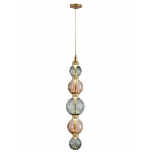 Zayna LED Pendant Aged Brass