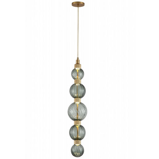 Zayna LED Pendant Aged Brass