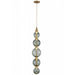 Avenue Lighting - HF7960-AB-GRN - LED Pendant - Zayna - Aged Brass