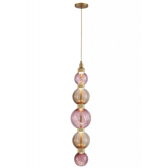 Avenue Lighting - HF7960-AB-PBP - LED Pendant - Zayna - Aged Brass