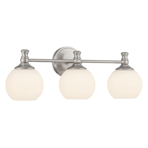 Orlisse Three Light Vanity Brushed Nickel