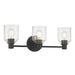 Millennium - 202103-MB - Three Light Vanity - Vessair - Matte Black