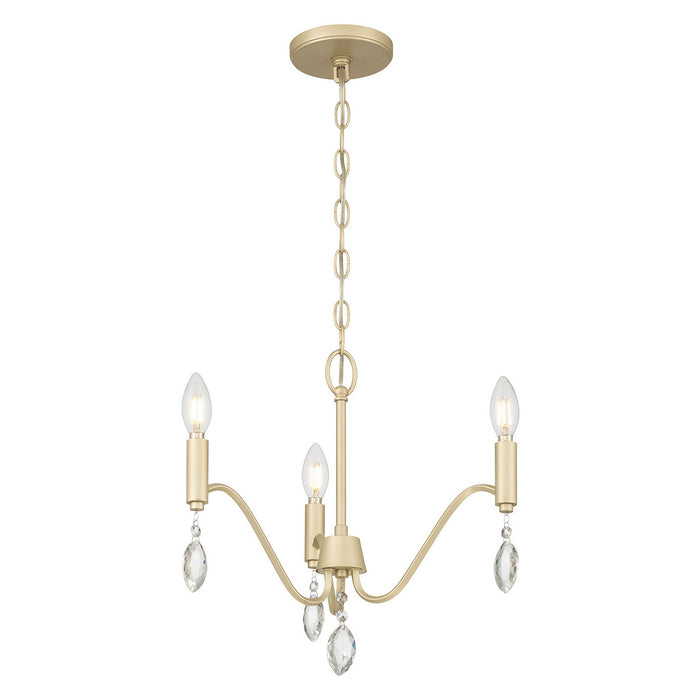 Millennium - 205103-AGSI - Three Light Chandelier - Aureline - Aged Silver
