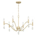 Millennium - 205106-AGSI - Six Light Chandelier - Aureline - Aged Silver