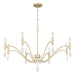 Millennium - 205108-AGSI - Eight Light Chandelier - Aureline - Aged Silver