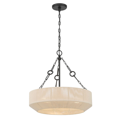 Tresselle Three Light Pendant Matte Black