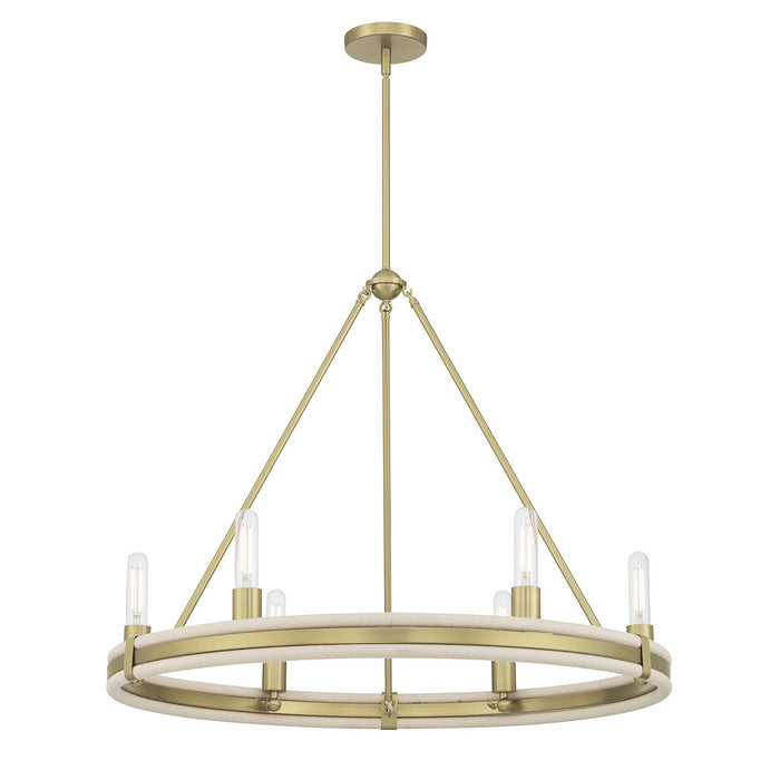 Millennium - 207106-VB - Six Light Chandelier - Rovessa - Vintage Brass