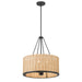 Millennium - 210104-MB - Four Light Pendant - Namiro - Matte Black