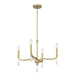 Millennium - 220104-VB - Four Light Chandelier - Viremont - Vintage Brass