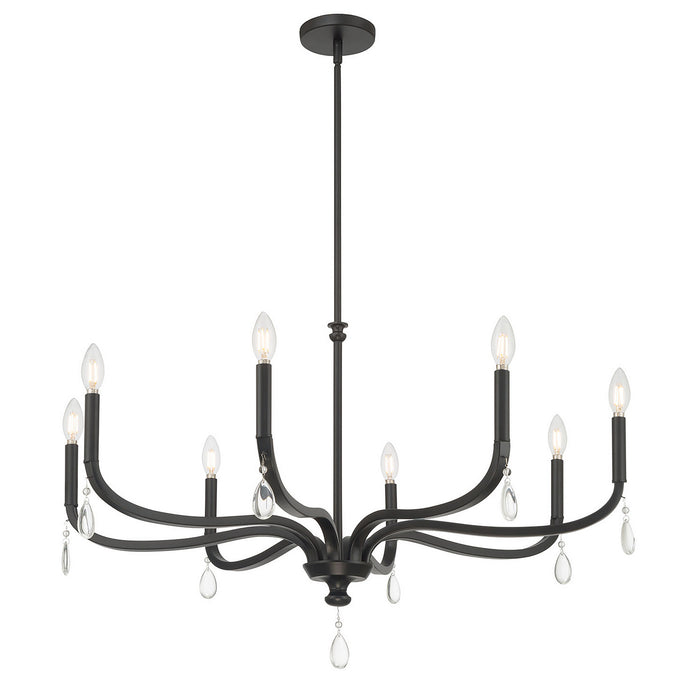 Millennium - 220108-MB - Eight Light Chandelier - Viremont - Matte Black