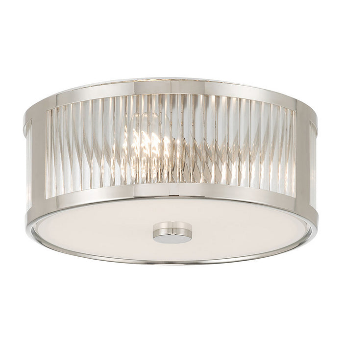 Millennium - 23203-PN - Three Light Flush Mount - Ardezia - Polished Nickel