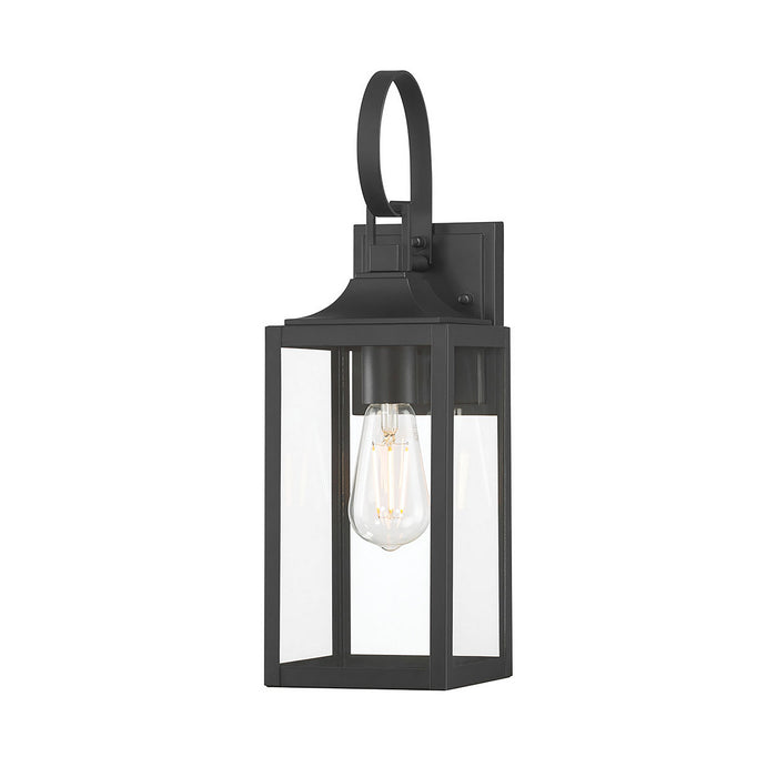 Millennium - 402001-PBK - One Light Lantern - Halston - Powder Coated Black