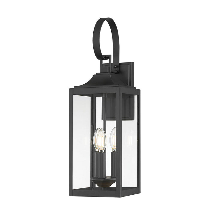 Millennium - 402003-PBK - Three Light Lantern - Halston - Powder Coated Black