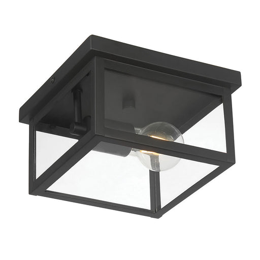 Evanton One Light Flush Mount Powder Coated Black