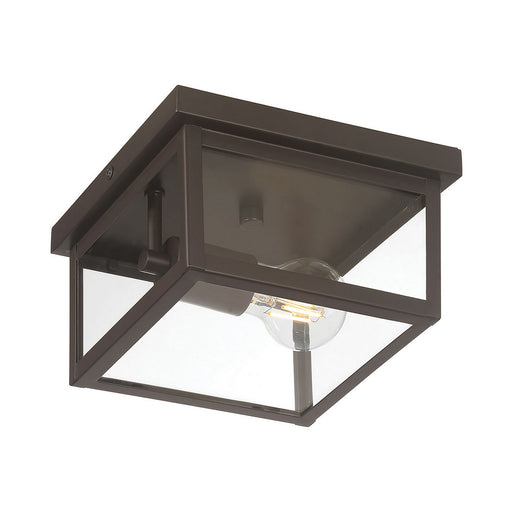 Evanton One Light Flush Mount Powder Coated Bronze