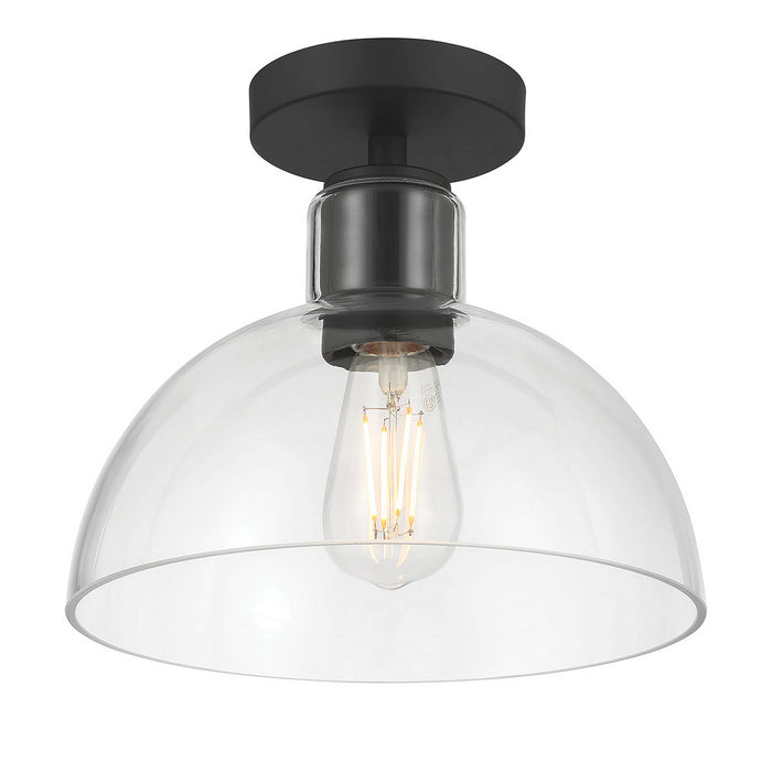 Millennium - 6021-MB - One Light Semi-Flush Mount - Knightsdale - Matte Black