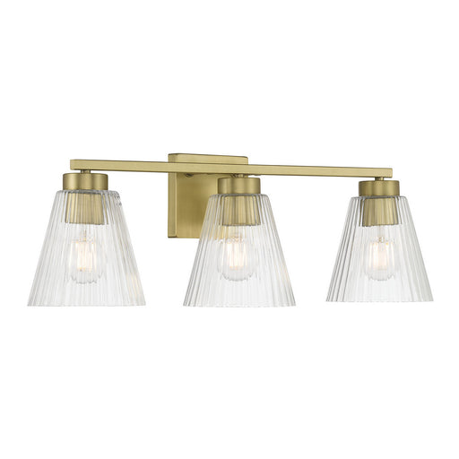 Riville Three Light Vanity Vintage Brass