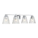 Millennium - 63004-CH - Four Light Vanity - Riville - Chrome