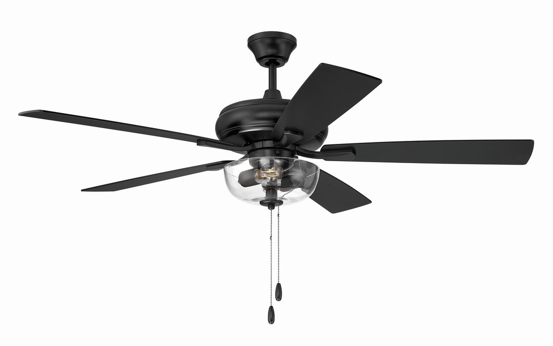 Craftmade - ECF201FB5-FBGW - 52" Ceiling Fan - EOS 2 Light Clear Bowl 52" Ceiling Fan - Flat Black
