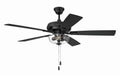 Craftmade - ECF201FB5-FBGW - 52" Ceiling Fan - EOS 2 Light Clear Bowl 52" Ceiling Fan - Flat Black