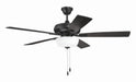 Craftmade - ECF211FB5-FBGW - 52" Ceiling Fan - EOS 2 Light Frosted White Bowl 52" Ceiling Fan - Flat Black